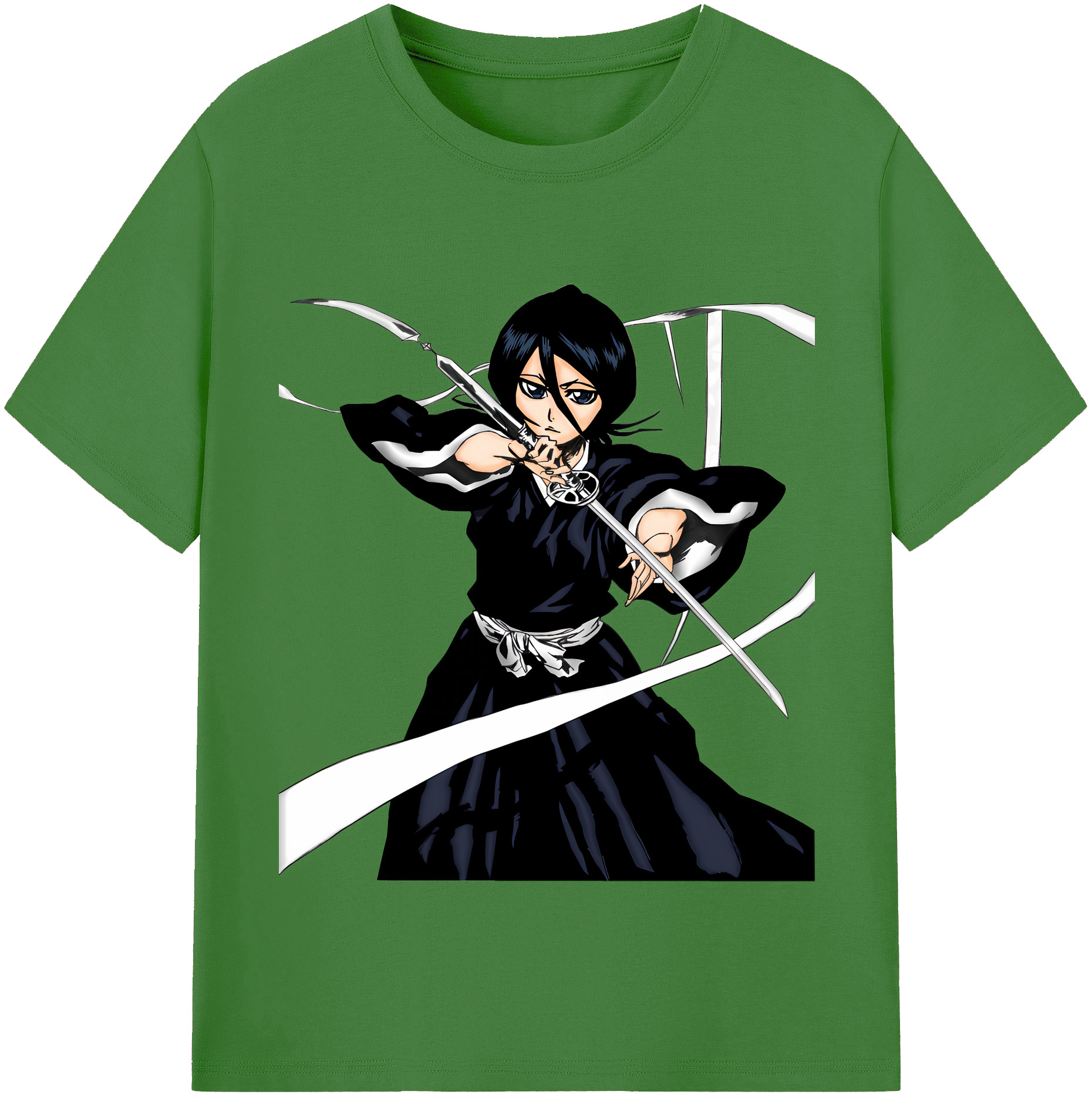 （画像用） ブリーチ 朽木ルキア BLEACH Kuchiki Rukia レディースカジュアルプリントTシャツ（綿100％）